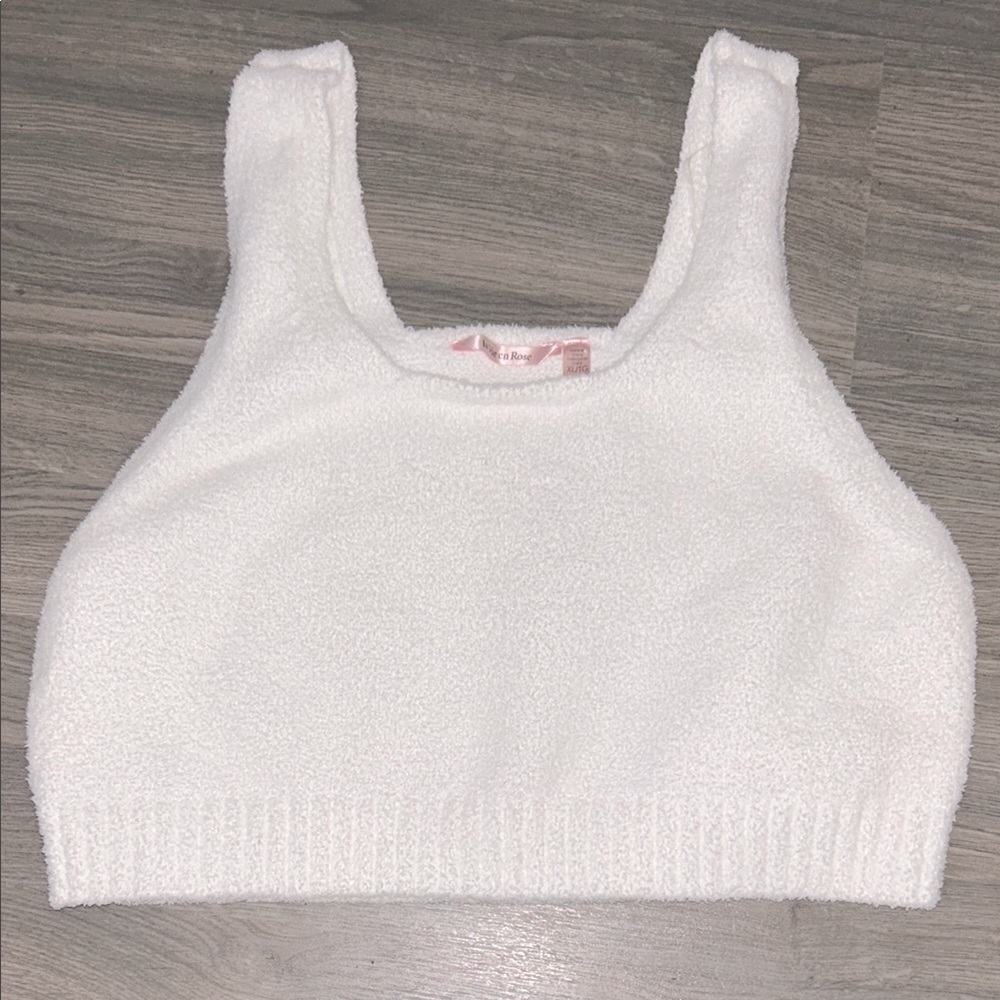 La Vie En Rose Crop Ribbed Tank Top